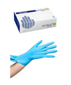 LUVAS DE EXAME EM NITRILO AZUL SEM PÓ