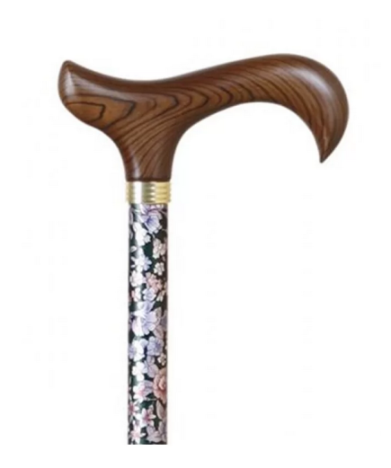 BENGALA ALUMÍNIO EXTENSÍVEL COM ESTAMPA PEQUENAS FLORES