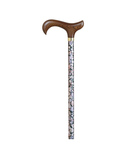 BENGALA ALUMÍNIO EXTENSÍVEL COM ESTAMPA PEQUENAS FLORES