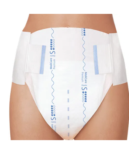 FRALDA INCONTINÊNCIA COM ABAS LATERAIS ELÁSTICAS - MoliCare® PREMIUM ELASTIC - 8 GOTAS